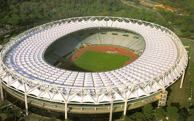 aerial view of a large stadium