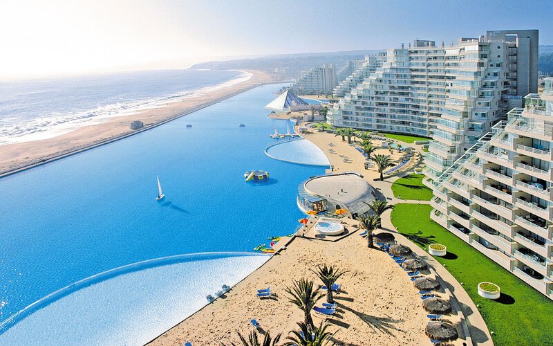 Aerial view of a luxury resort