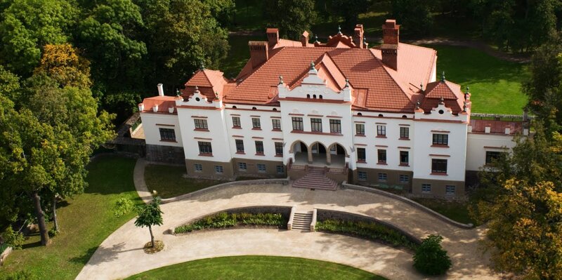 Aerial View of a Manor