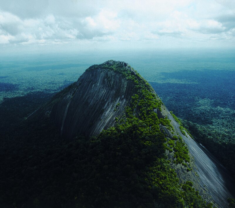 Aerial View of a Mountain — Green, Dramatic
