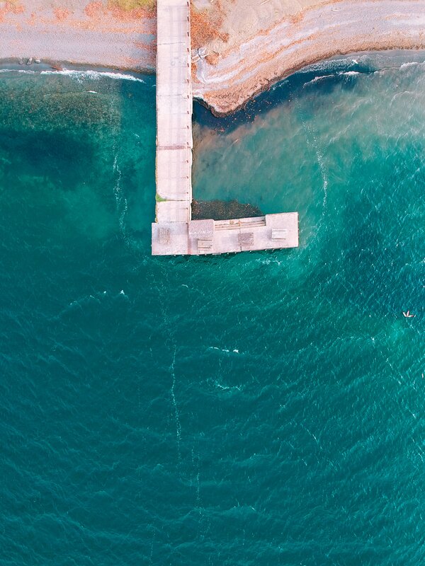 Aerial View of a Pier