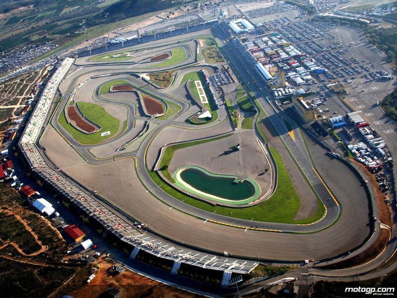 Aerial view of a race track