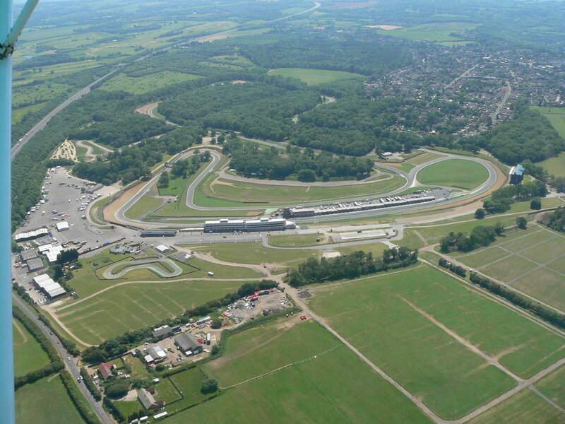 aerial view of a race track