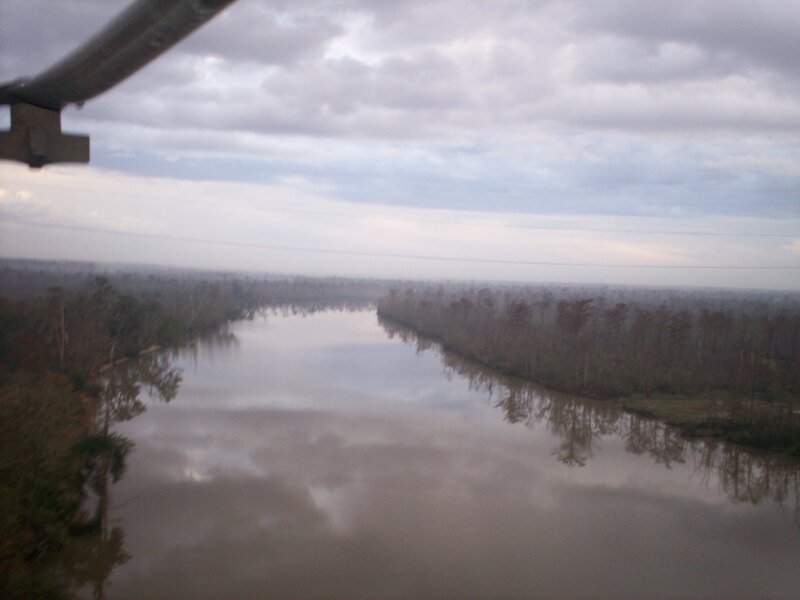 Aerial view of a river