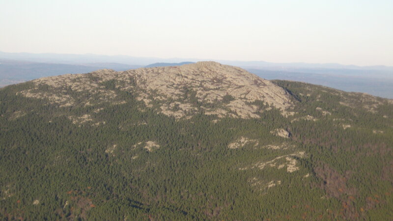 aerial view of a rocky mountain