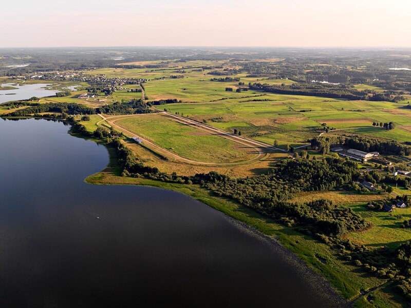 Aerial view of a rural landscape