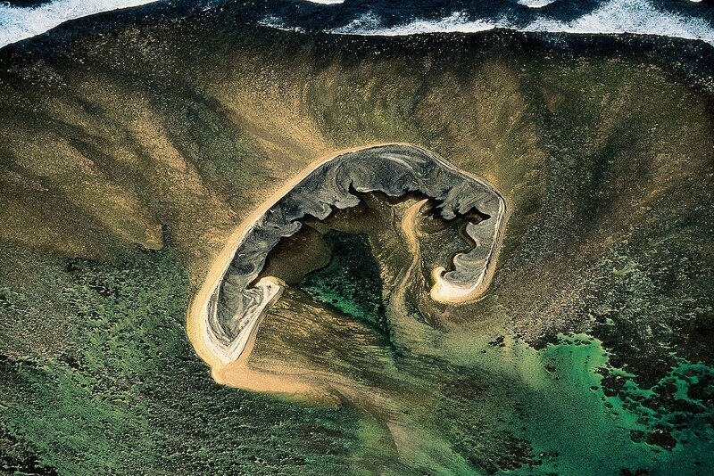 Aerial View of a Sandbar — Green