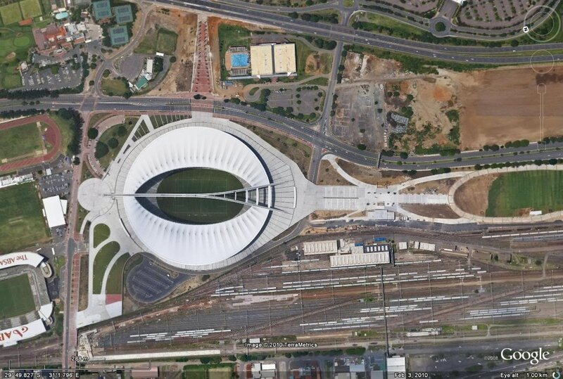 aerial view of a stadium