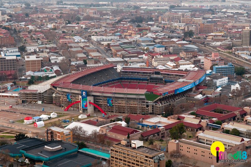 aerial view of a stadium