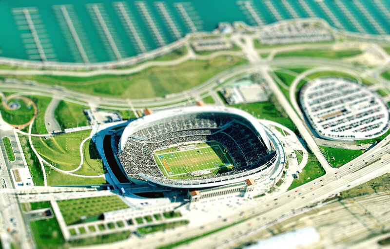 aerial view of a stadium