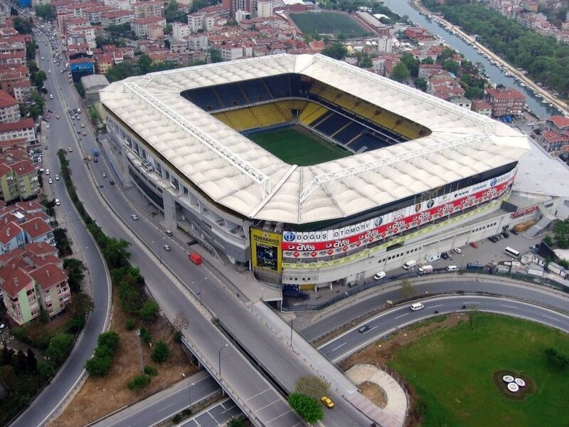 aerial view of a stadium