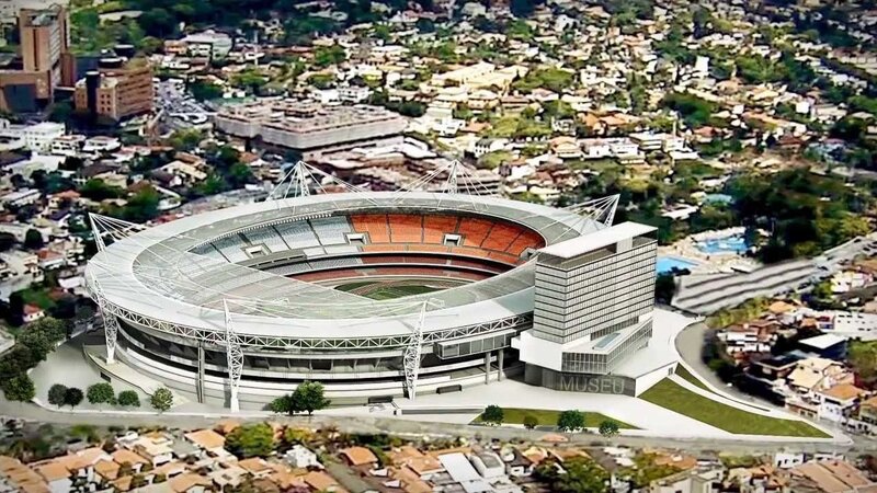 aerial view of a stadium
