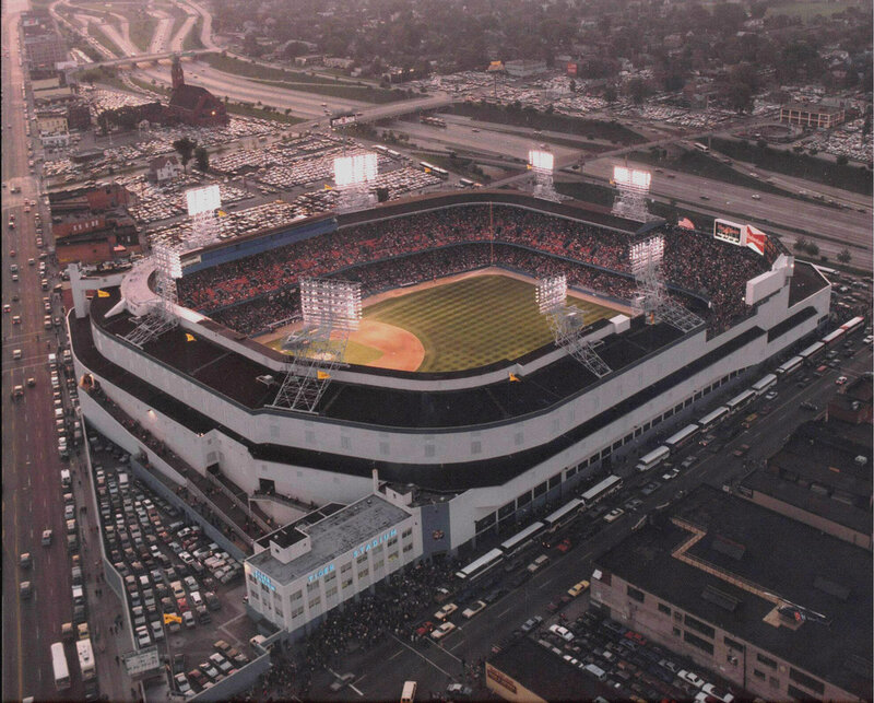 Aerial View of a Stadium — Green, Active