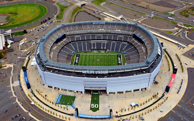 Aerial View of a Stadium — Green, Neutral