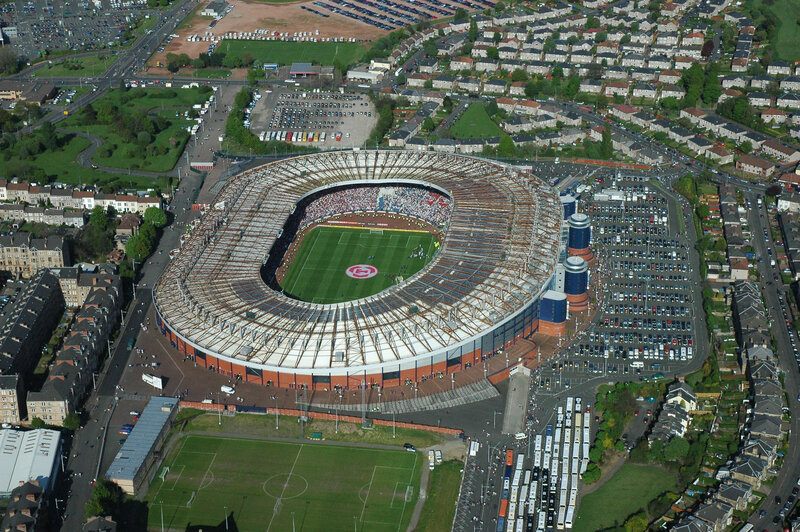 Aerial View of a Stadium — Green