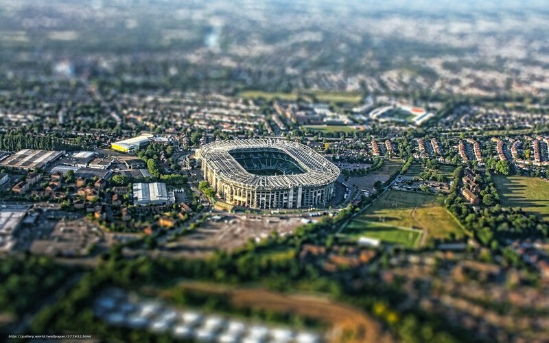 aerial view of a stadium