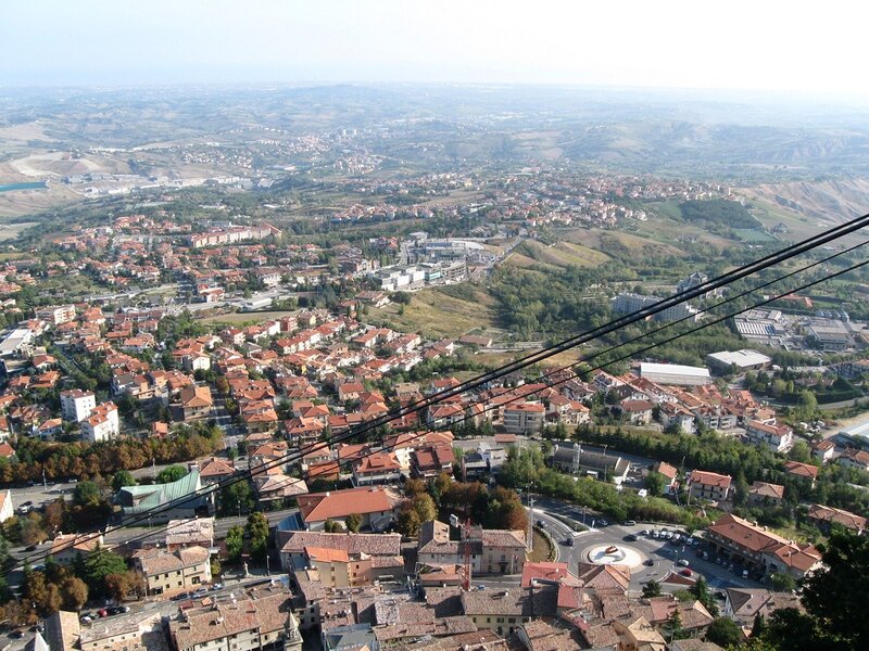 Aerial View of a Town — Brown