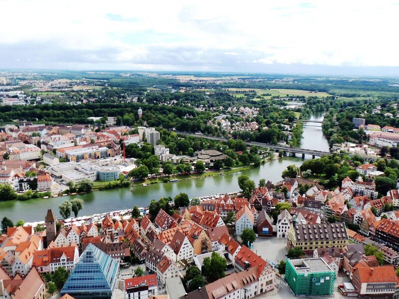 Aerial View of a Town — Green, Serene, Afternoon