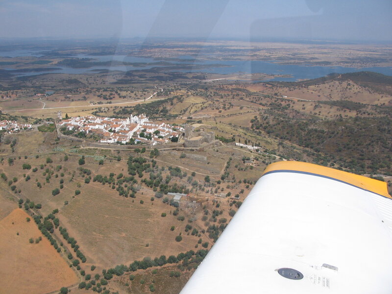 Aerial view of a village
