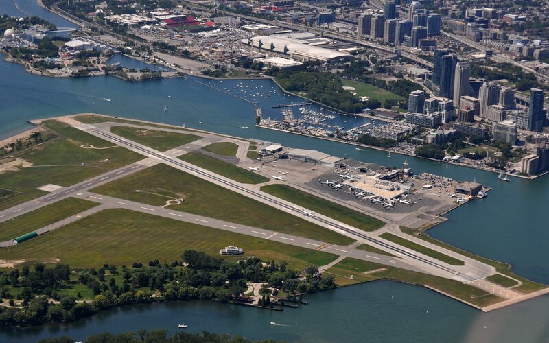 Aerial View of Airport — Green, Serene
