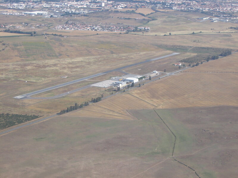 Aerial view of an airport
