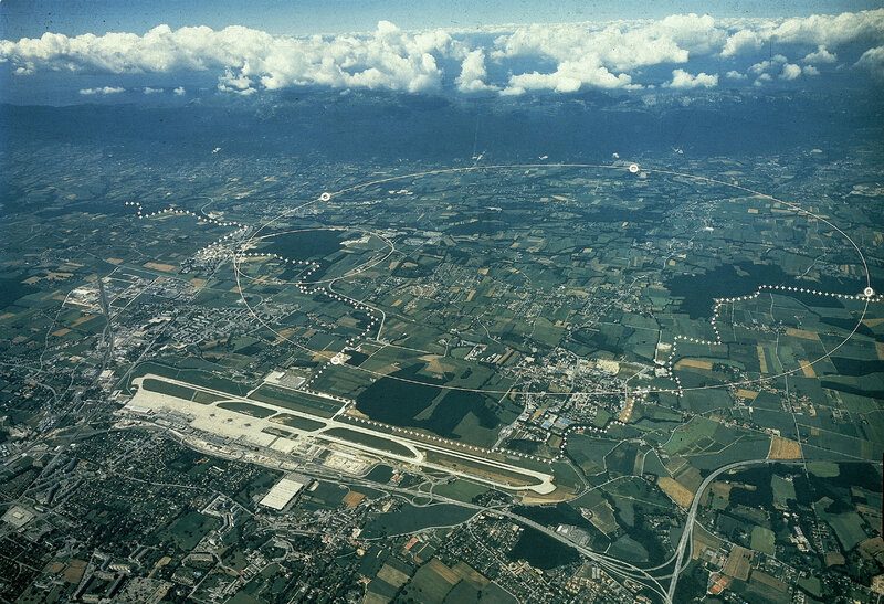 Aerial view of an airport