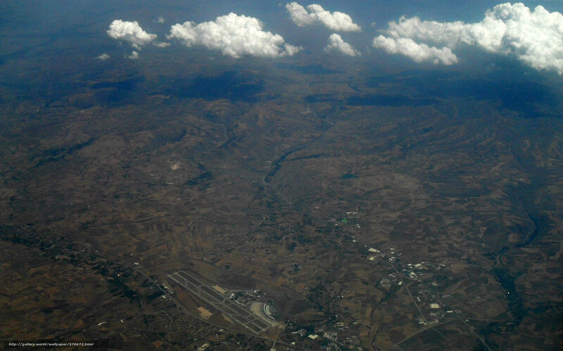 Aerial view of an airport