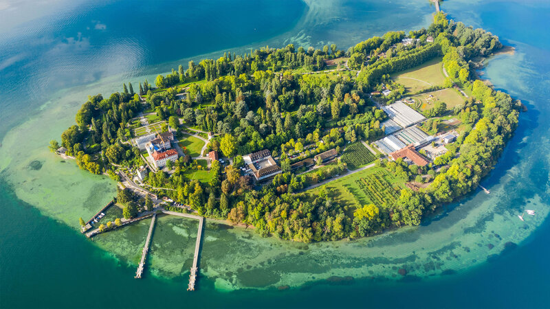 Aerial View of an Island — Blue, Serene, Afternoon