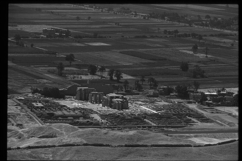Aerial view of ancient ruins