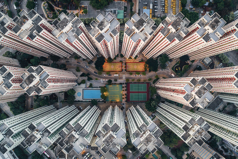 Aerial View of Apartment Complex