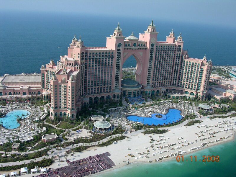 Aerial view of Atlantis hotel