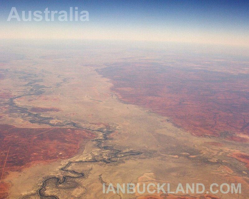 Aerial view of Australian outback
