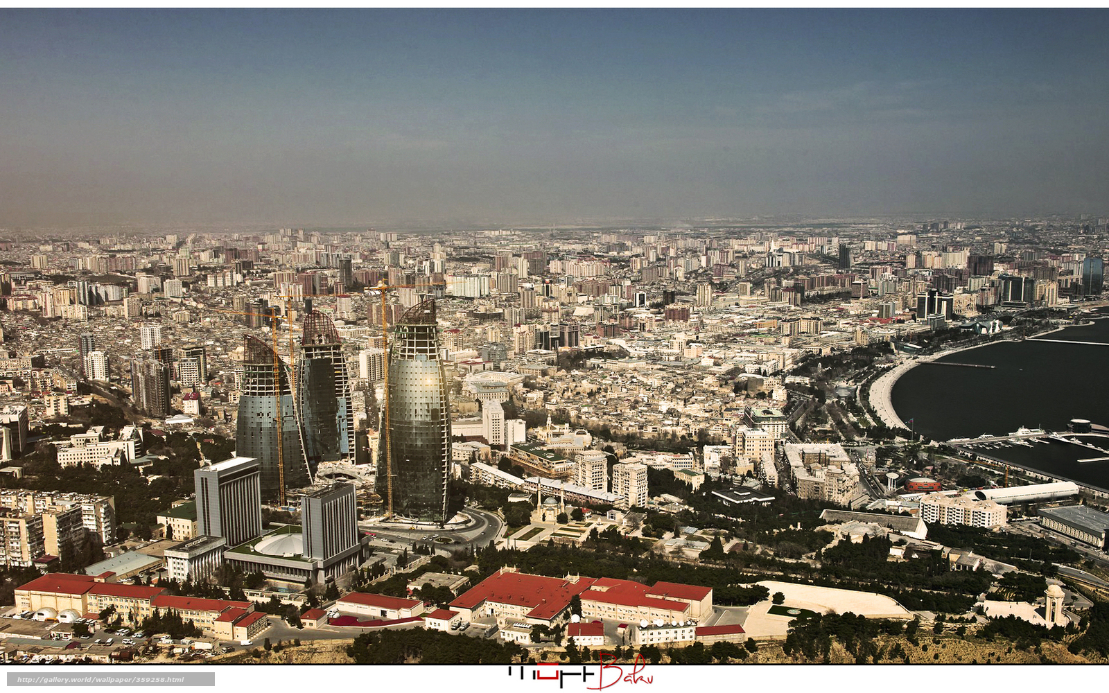Aerial view of Baku city