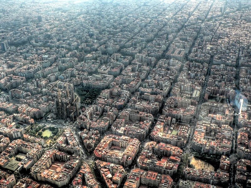Aerial view of Barcelona