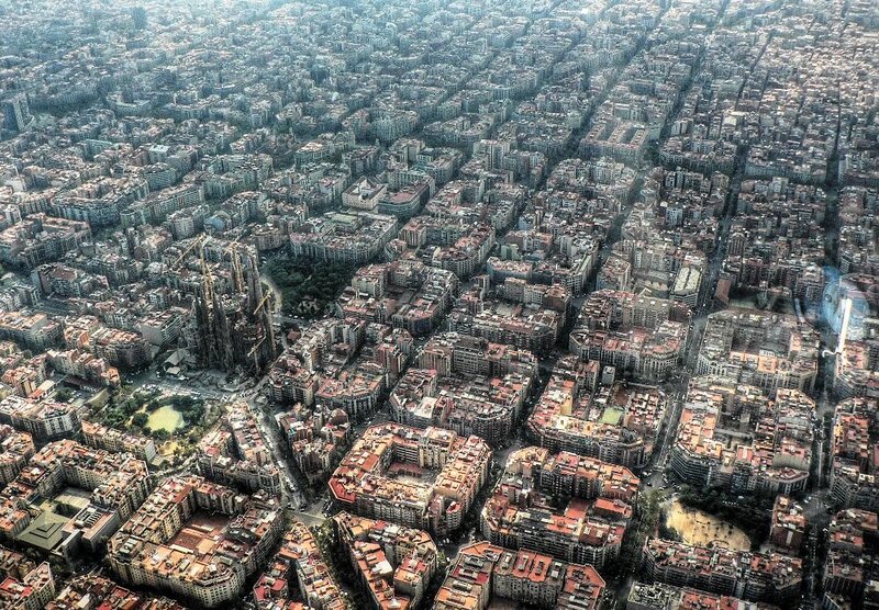 Aerial view of Barcelona