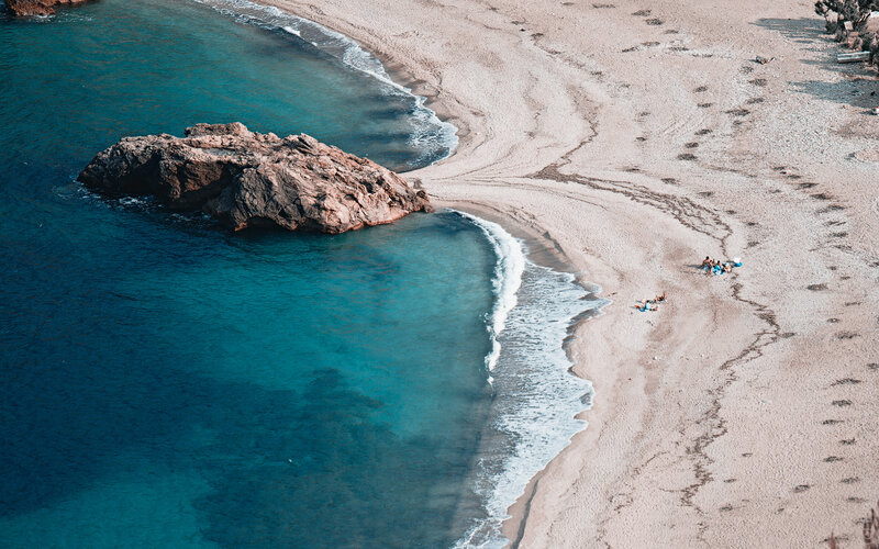Aerial View of Beach — Blue