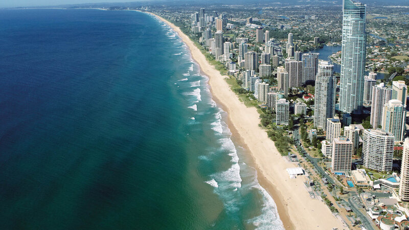 Aerial View of Beach City — Blue