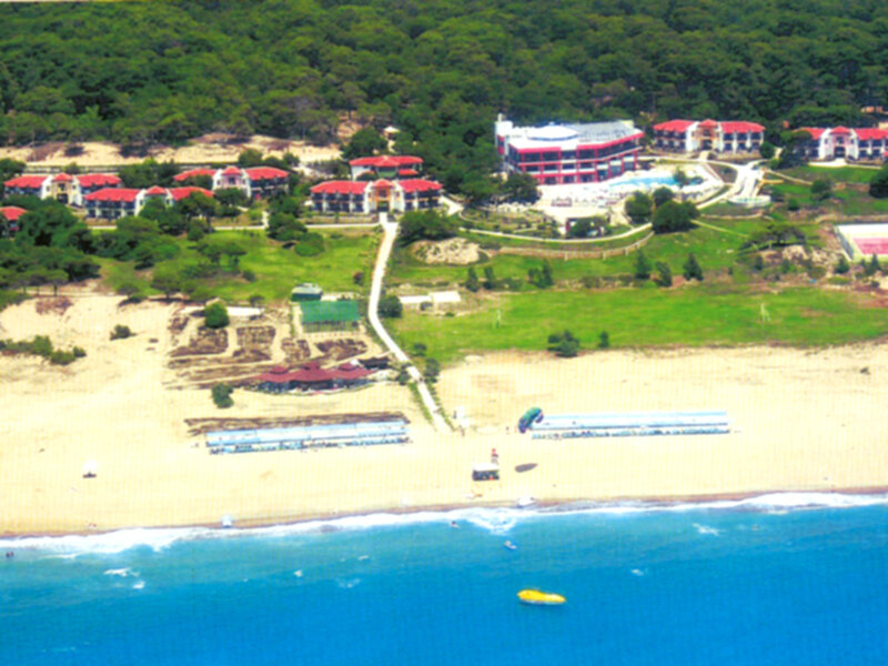Aerial view of beach resort