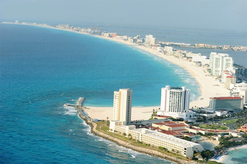 Aerial View of Beach Resort — Blue, Serene, Afternoon