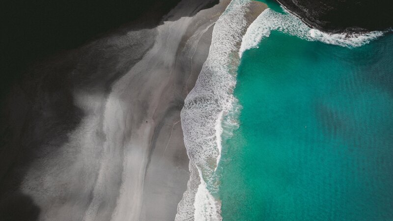 Aerial View of Beach — Teal