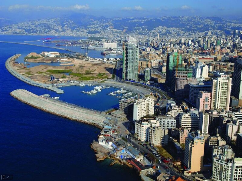 Aerial View of Beirut Harbor