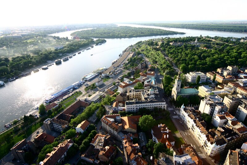 Aerial view of Belgrade