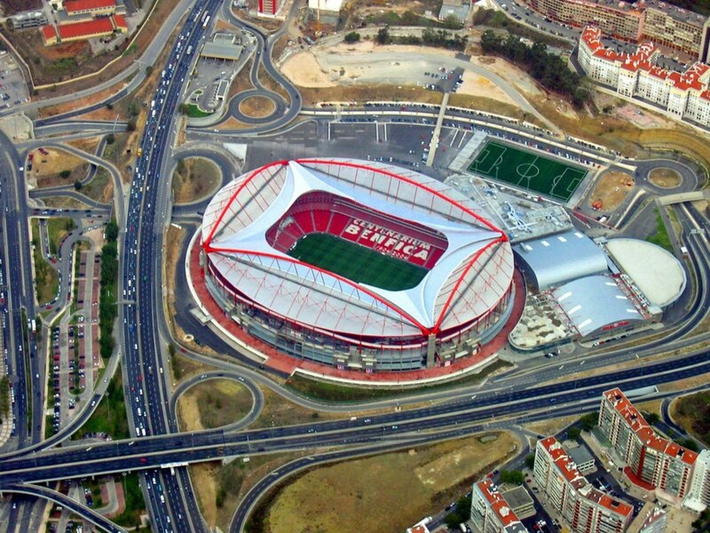 Aerial view of Benfica stadium