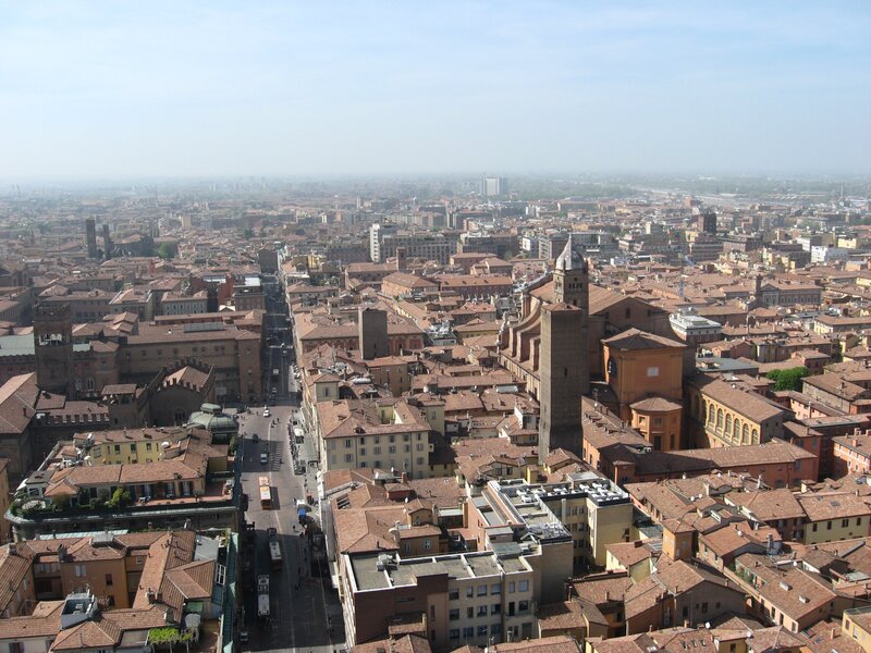 Aerial view of Bologna