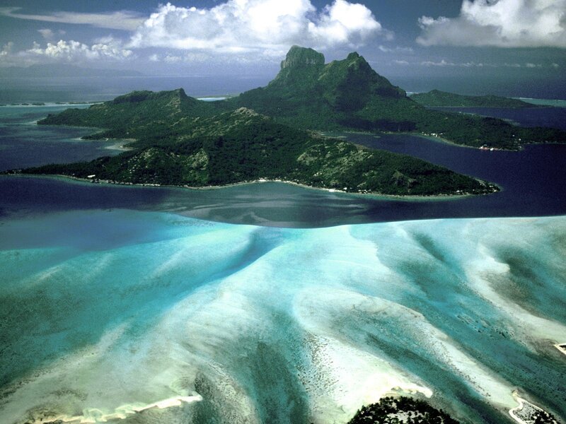 Aerial view of Bora Bora
