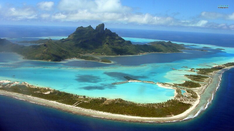 Aerial view of Bora Bora