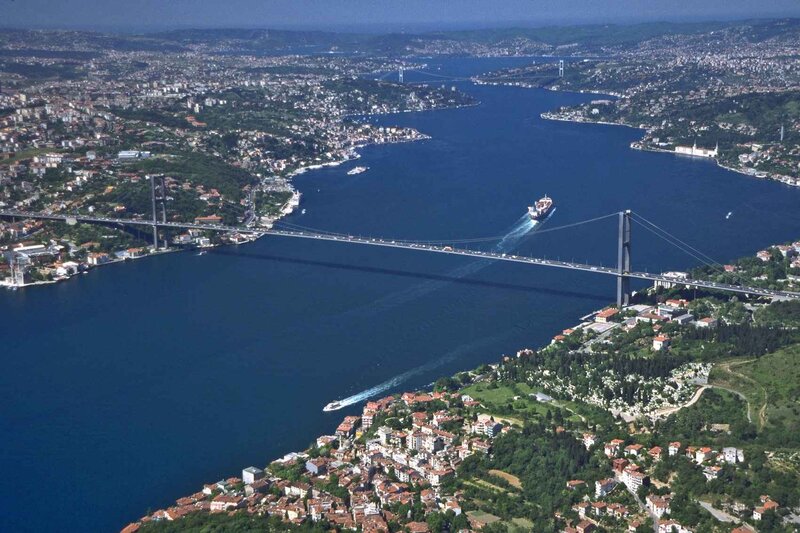 Aerial view of Bosphorus Bridge