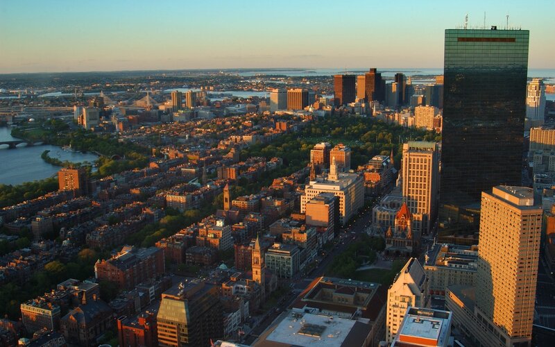 Aerial View of Boston — Brown