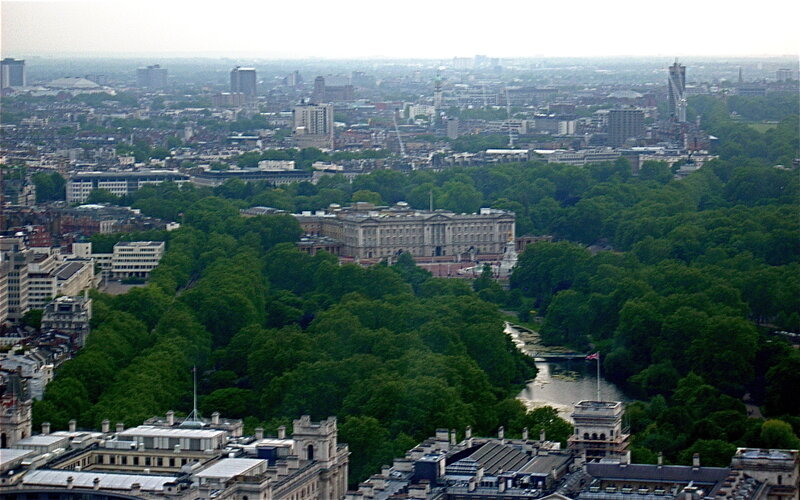 aerial view of buckingham palace
