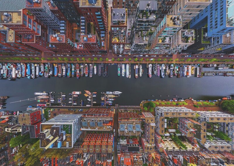 Aerial View of Canal